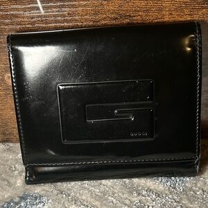 252. Gucci Black Patent Leather Wallet